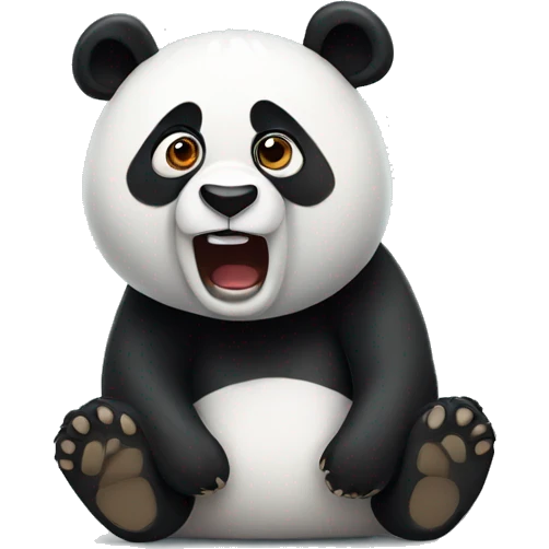 A shocked panda  emoji