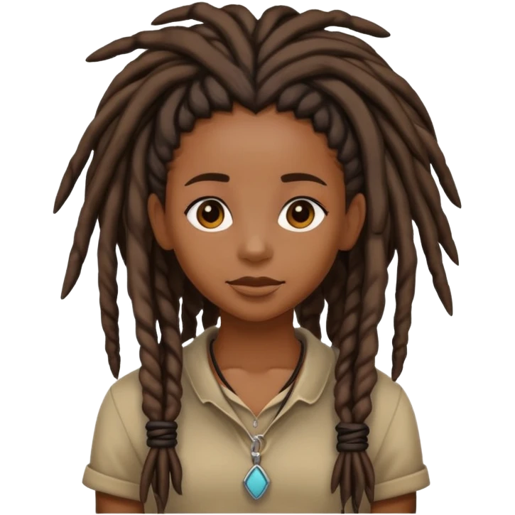 Black girl with dreads emoji