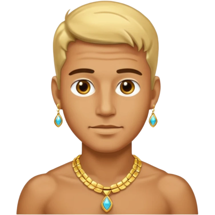 male portrait with jewelry emoji