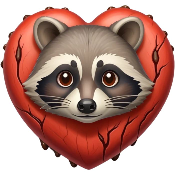 Raccoon Heart  emoji