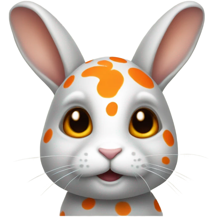 Little rabbit with orange spots  emoji