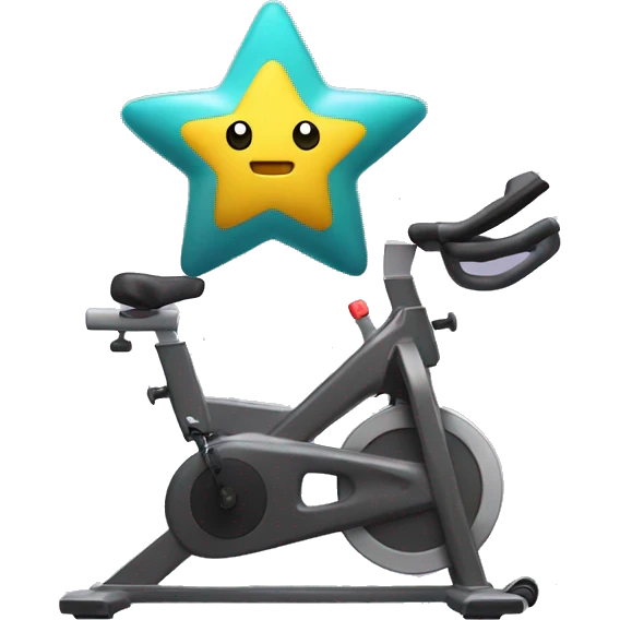 staryu on a stationary bike emoji