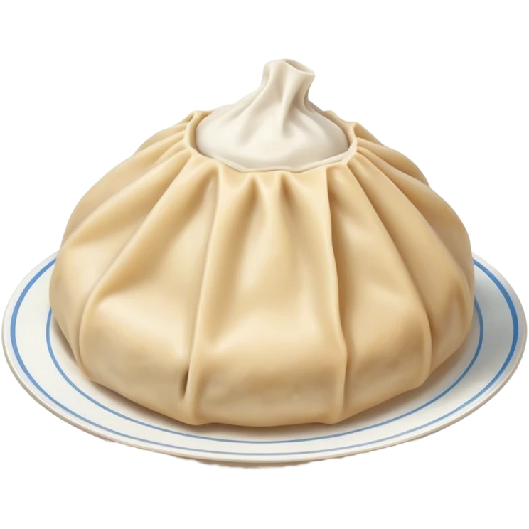 a single buuz Mongolian dumpling  emoji