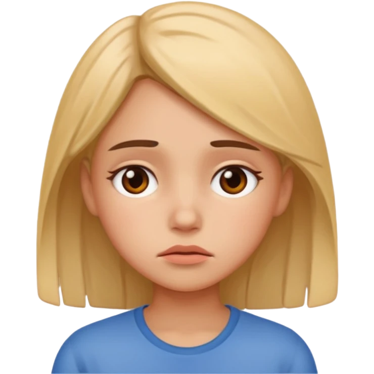 a girl looking tired  emoji