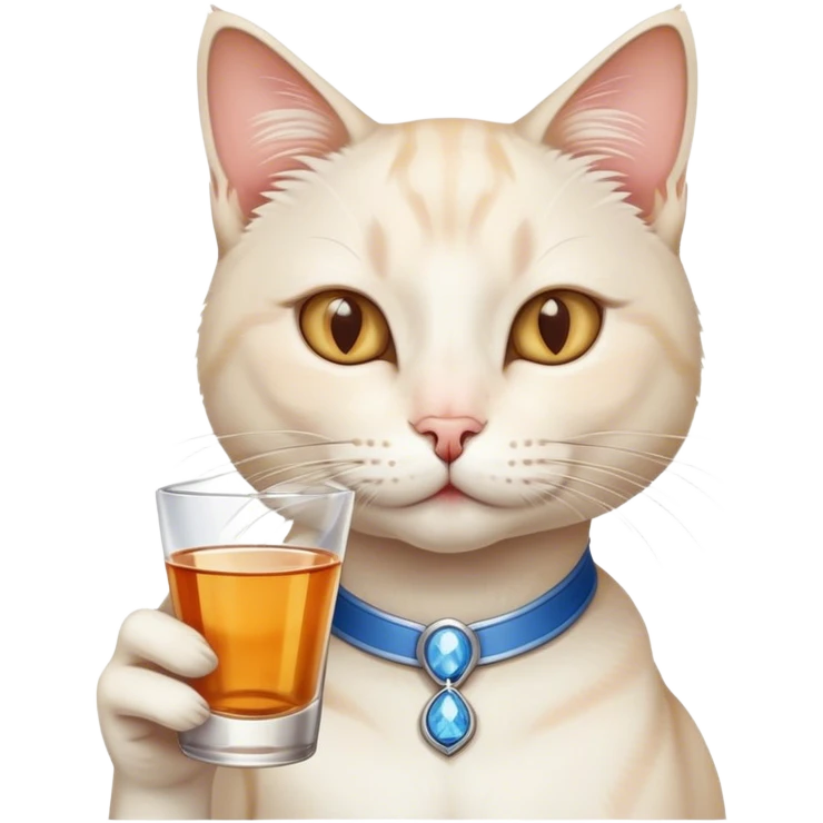 Cat drinks vodka emoji