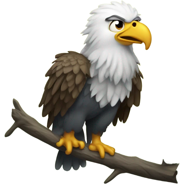 A eagle that looks scared and afraid emoji
