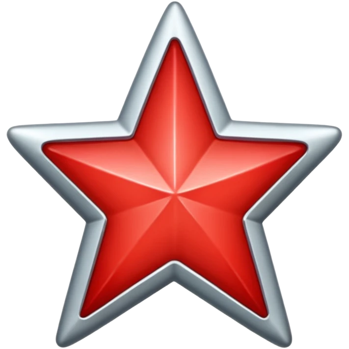 red 5 stars crest emoji