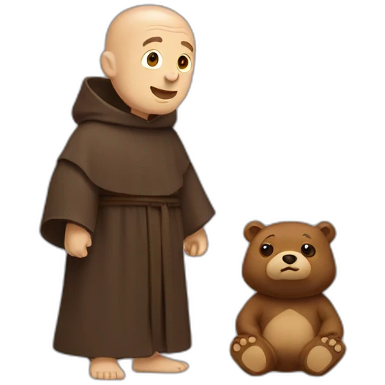 friar with bear emoji