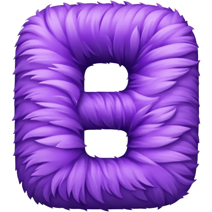 The fluffy letter S is purple in color emoji