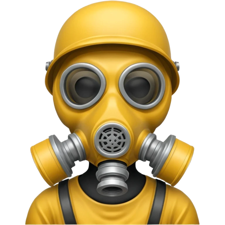Skeleton wearing a gas mask emoji