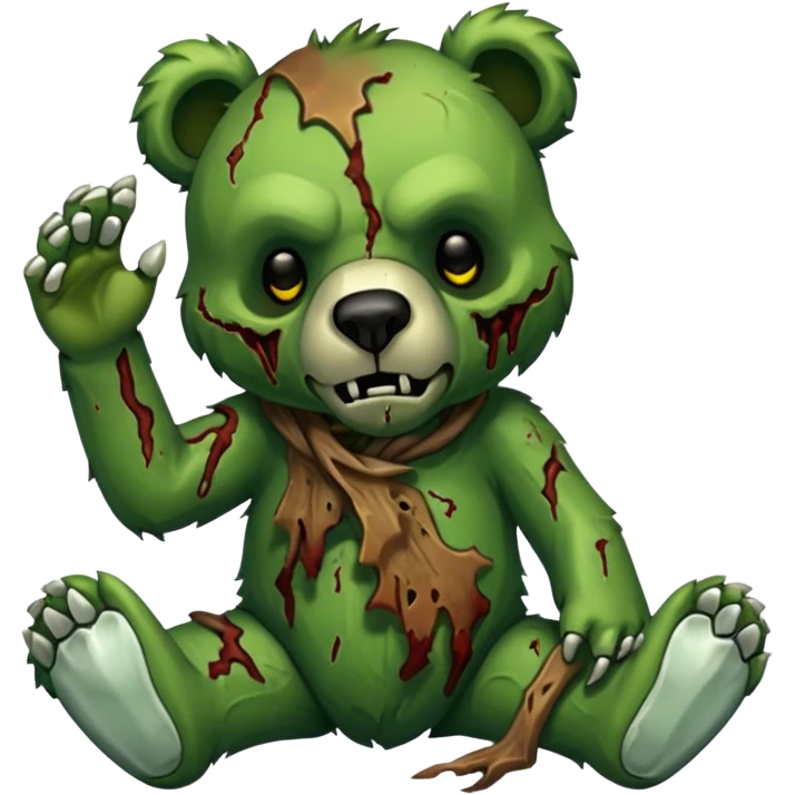 Zombie bear emoji