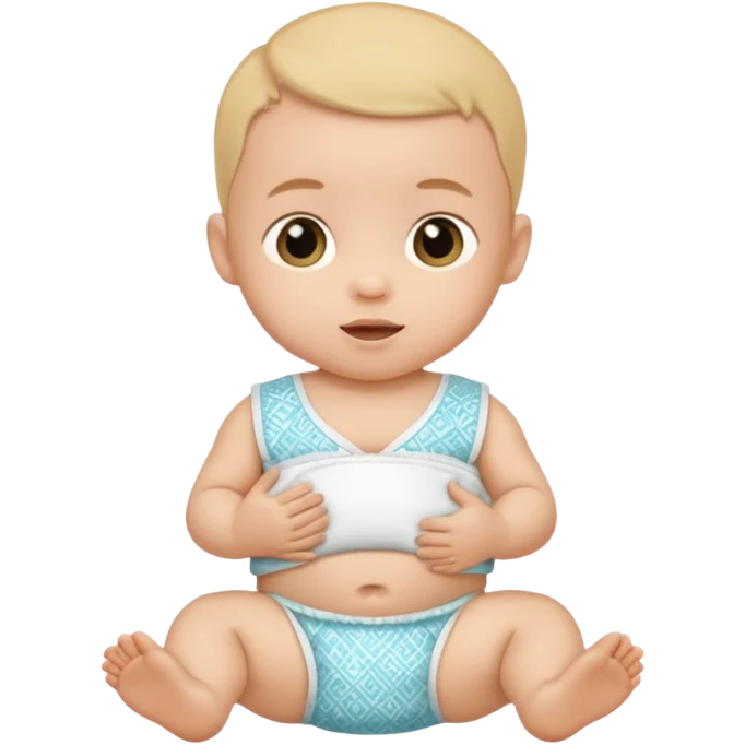 traditional cloth with diaper emoji