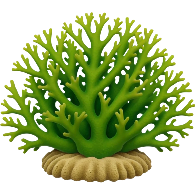 green Coral in sea emoji