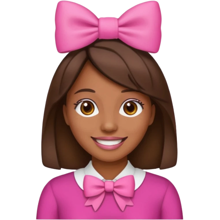 👩‍🦱🎀 brown skin emoji