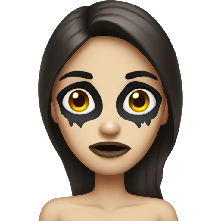 evil skull brunette  emoji