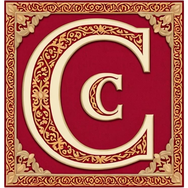  letter c made out of persian carpet texture emoji