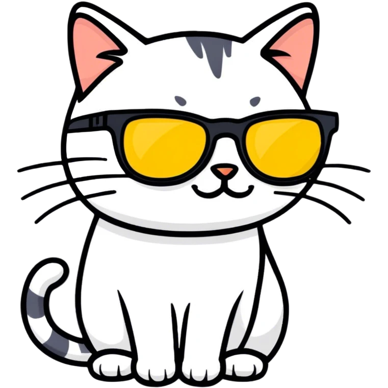 Cat with sunglasses emoji