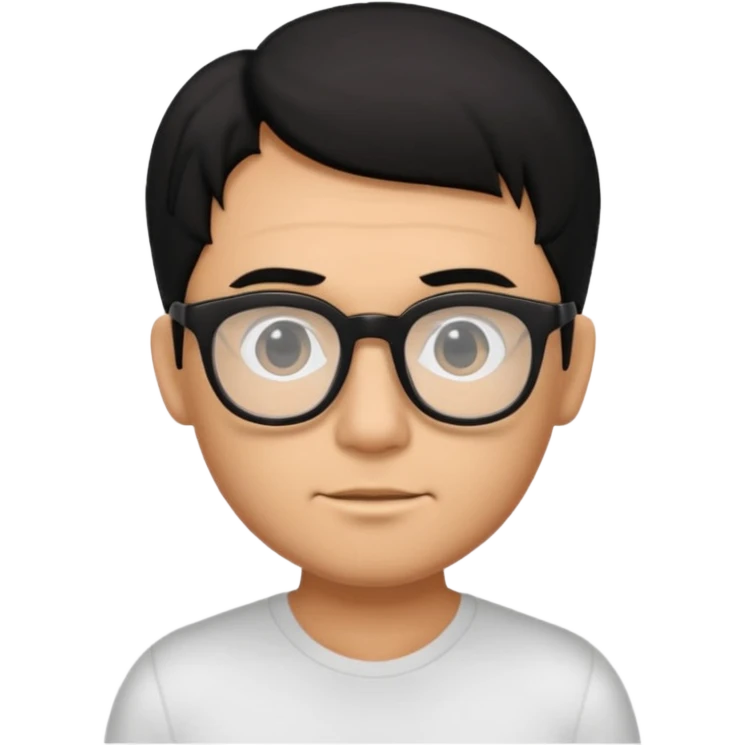 fat naked tan man with small penis with black hair and black glasse emoji