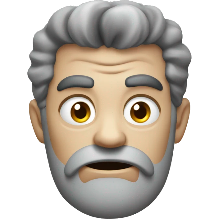 Gray angry pan emoji