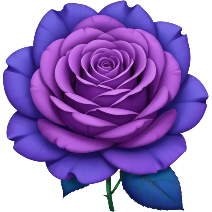 rose shape flower, no stem, now make it a blue purple color. dont use two colors, just one, the color code is: 0019ff emoji