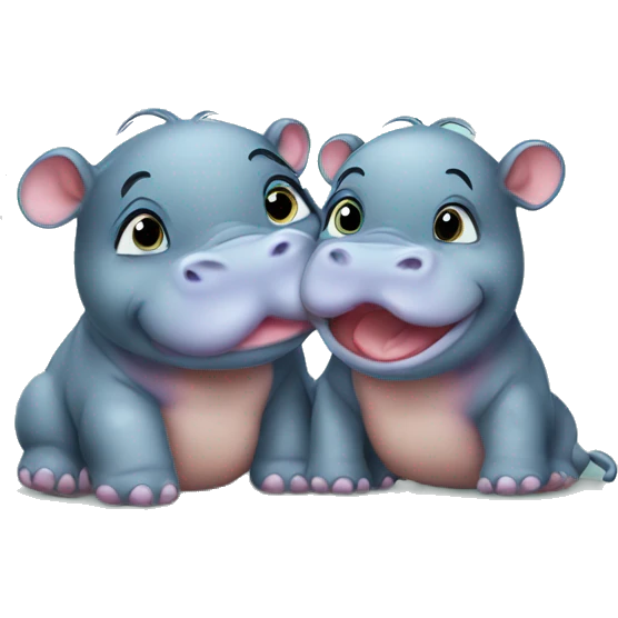 baby hippo giving a kiss emoji