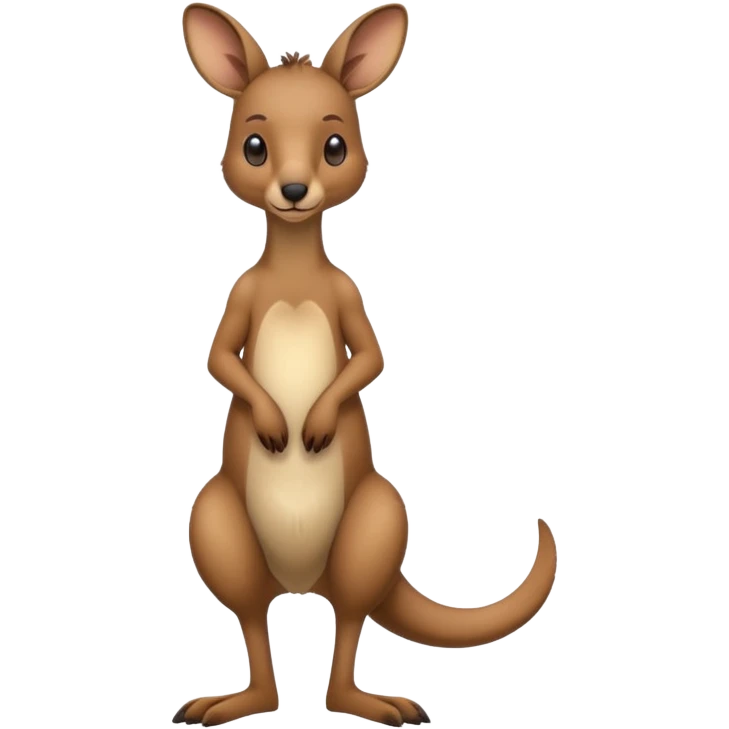 kangaroo with earrings, full body emoji