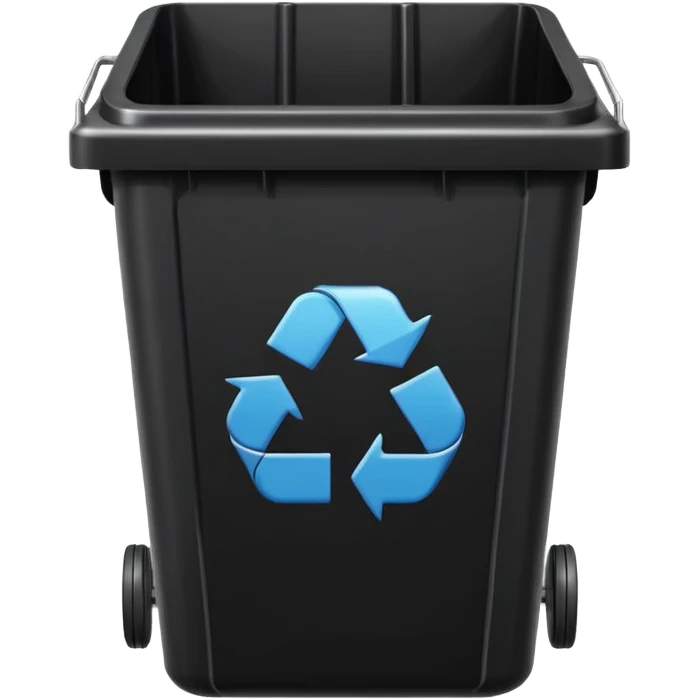 empty black BIN WITH "ELECTRONIC" WORD IN IT. CORRECT SPELLING PLEASE emoji