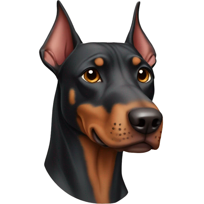 Doberman pitbull dog emoji
