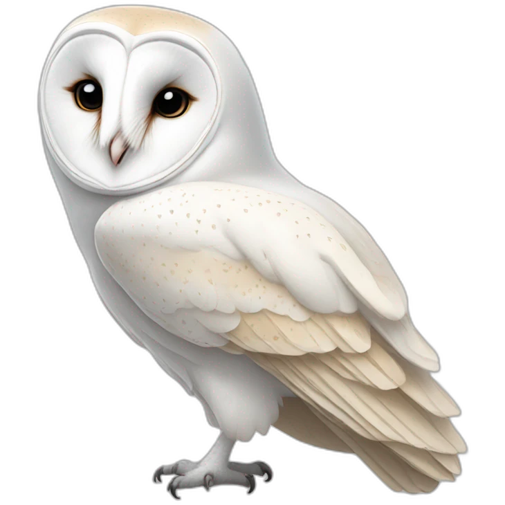 White Barn owl emoji