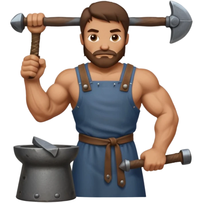 medieval blacksmith with an anvil emoji