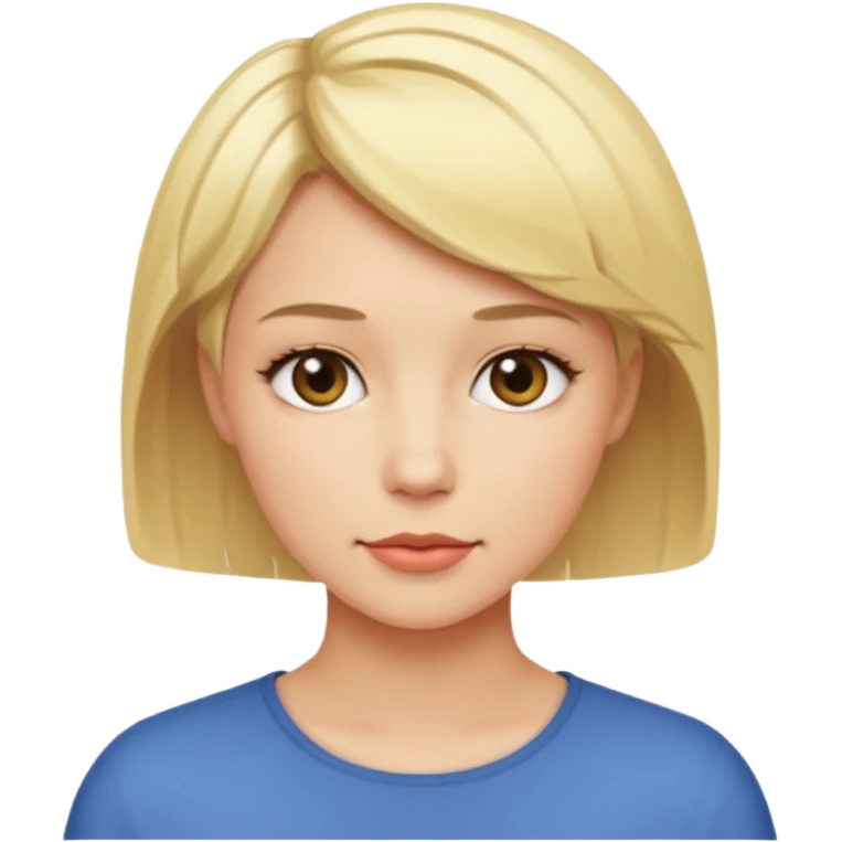 blonde woman short hair emoji