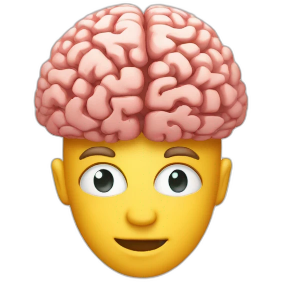Designer brain with growth mindset emoji