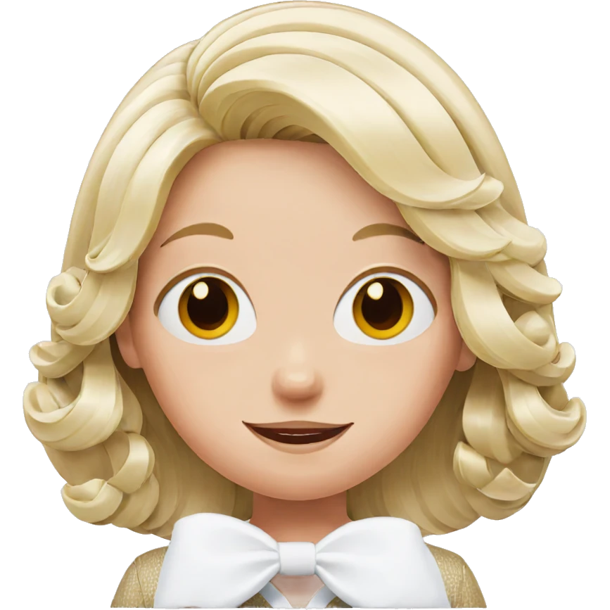 smiling girl with blonde hair emoji