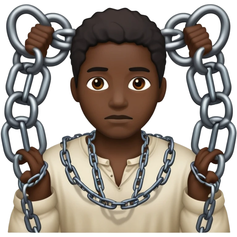 black slave chained up emoji