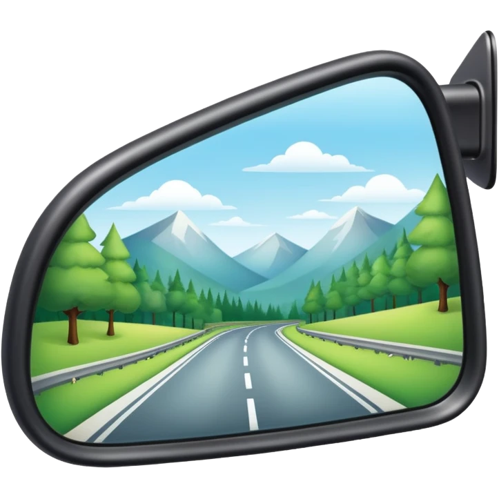 rear view mirror reflecting nature emoji