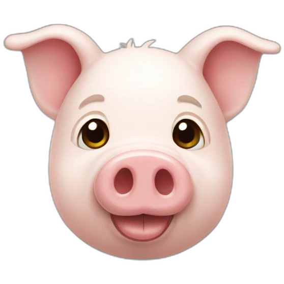 Cochon avec oreilles de chat emoji