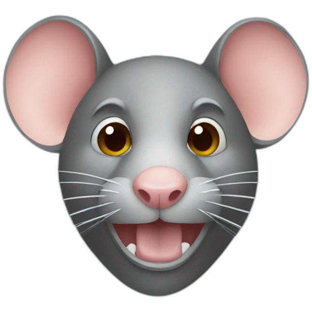 Rat with mask emoji