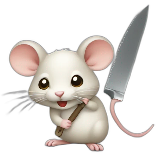 Un rat avec un couteau emoji