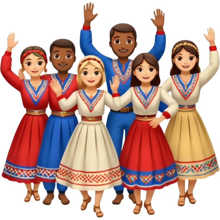 Serbian kolo dancing emoji