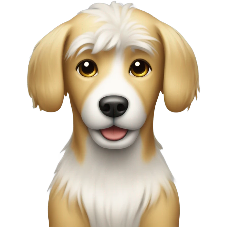 Blonde dog groomer with dog emoji
