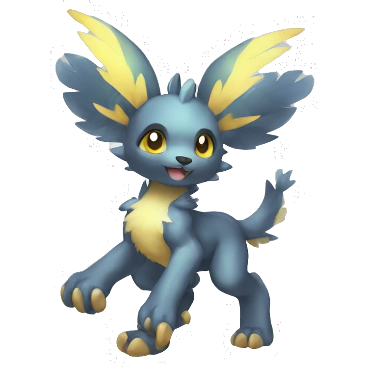 Cute cool shiny fantasy animal hybrid Fakemon full body emoji