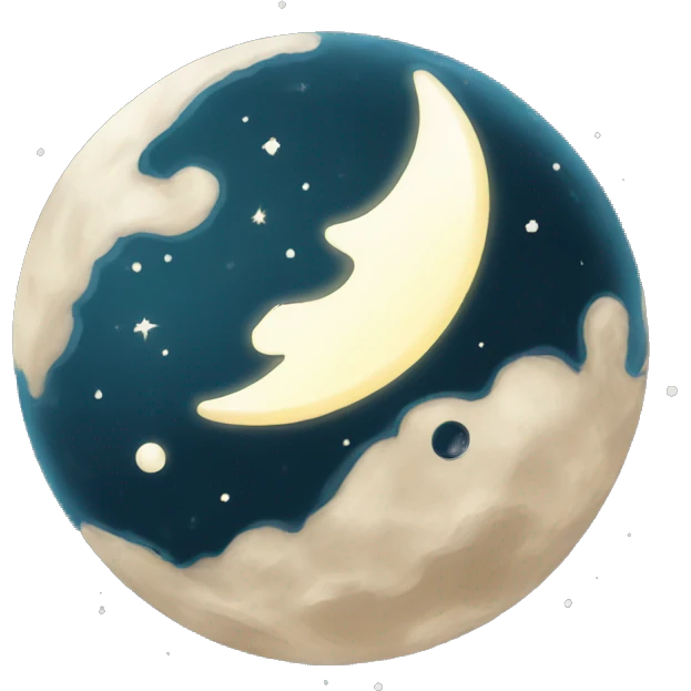 Moon kiss Earth  emoji