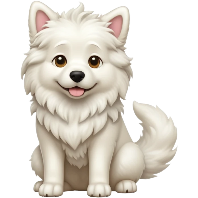 cinematic-[ram]-realistic-full-body-sitting-emoji,-tail-flicking-lazily,-head-tilted-dramatically,-curly-[white]-fur,-simplified-yet-realistic-focused-features,-highly-detailed,-glowing-with-an-almost-sarcastic-glow emoji