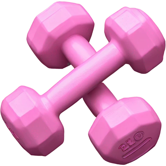 Baby pink 5 lb weights emoji