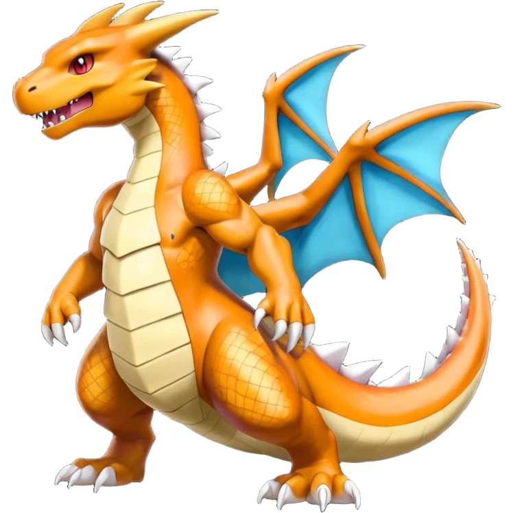 Shiny Koraidon-Marowak-Charizard-Gabite-Fakémon-hybrid-creature (full body)  emoji