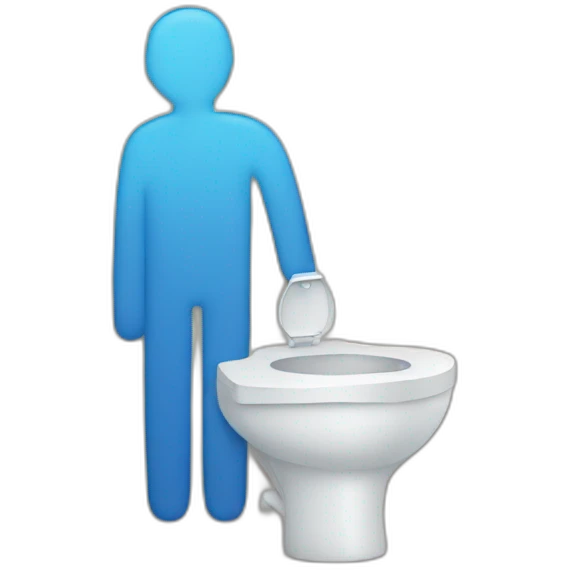 man using urinal emoji