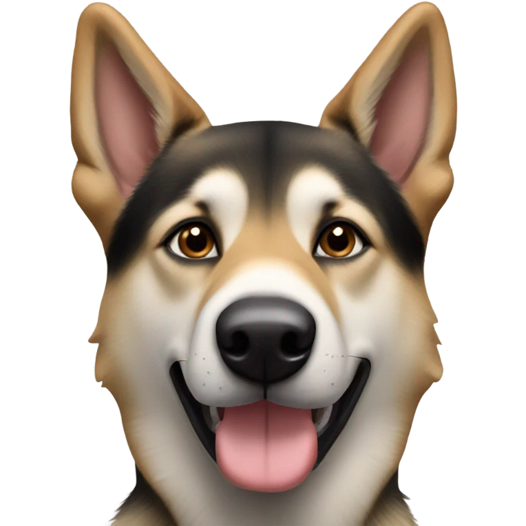 German Shepard husky mix dog with floppy ears emoji