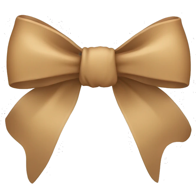  Tan bow emoji