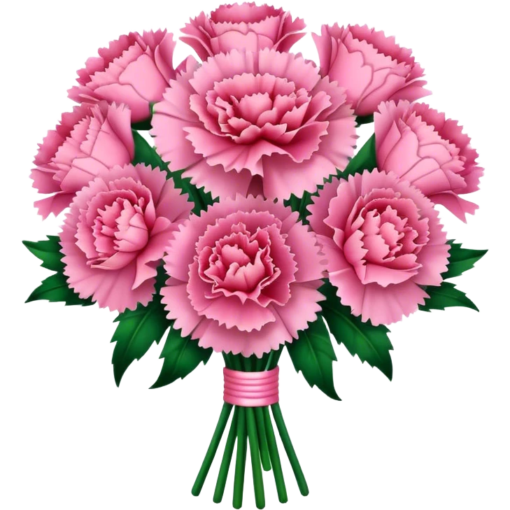 pink carnation bouquet emoji