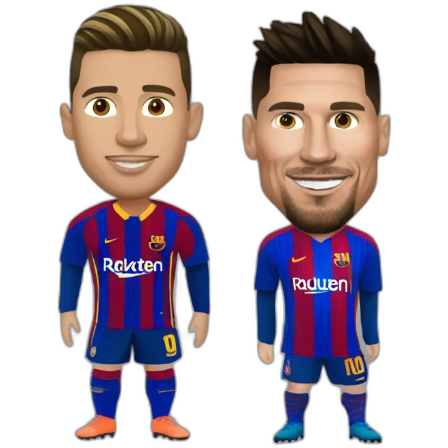 Ronaldo qui se bat avec messi emoji